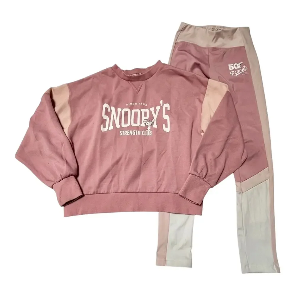 Zara Peanuts Snoopy Activewear Outfit Size 9/10